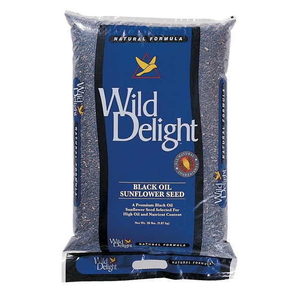 Wild Delight Premium Grade Black Oil Sunflowers (20 lb. Bag)