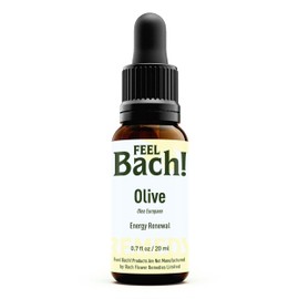 Feel Bach! Natural Homeopathic Remedy - Olive Dropper Flower Essence for Restorative Balance - Burnout, Energy Renewal & Fatigue Relief, Vegan, Gluten & Sugar-Free, Non-Habit Forming, 20ml (1 fl oz)