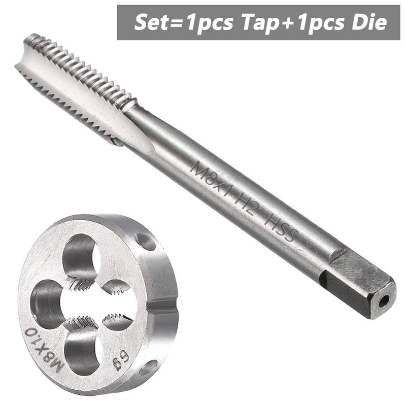 Saipor M8 X 1.0 Metric Tap and Die Set m8