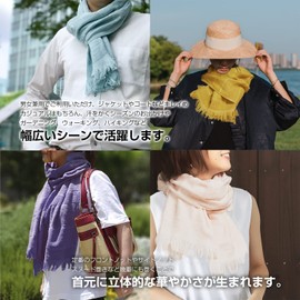 Original YAMATO Imabari Towel Certified Scarf Towel, 13.6 x 73.4 inches (34.5 x 186 cm), Made in Japan, 100% Cotton, Absorbent, Quick Drying, For Couples, 3D Wrap, Present, Gift, Direct Sales by