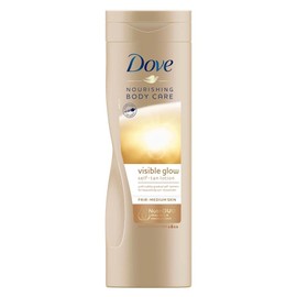 2 Pack of Dove Nourishing Body Care Visible Glow Gradual Self-Tan Fair to Medium Body Lotion 400ml