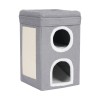 Foldable Cute Modern Cat Condo Cat House Gray Indoor Cats
