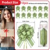 Yokodaza 12Pcs Sage Green Pull Bows for Gift Wrapping -