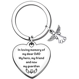 TTOVEN Dad Memorial Keyring - Bereavement Gift for Father's Day