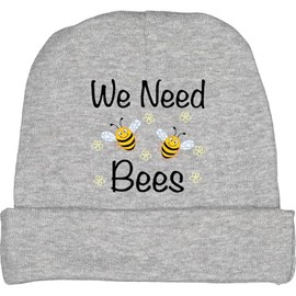 inktastic Beekeeping We Need Bees Baby Beanie Hat Small Heather Grey 34a34