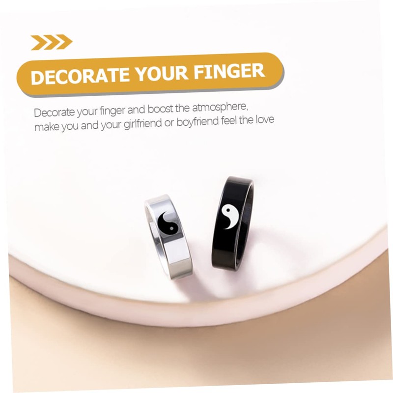 TEHAUX 3sets Ring Set Couples Matching Rings for Him and