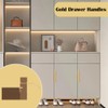 YUEYIXII 2 Pack Finger Edge Pull Golden Kitchen Cupboard Handles