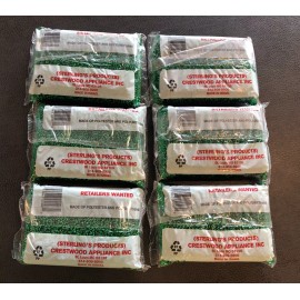 Sterling Set of 6 GREEN Sterling Non Scratch Scrubbers Sterling's Sponges Scrub Pad Pads