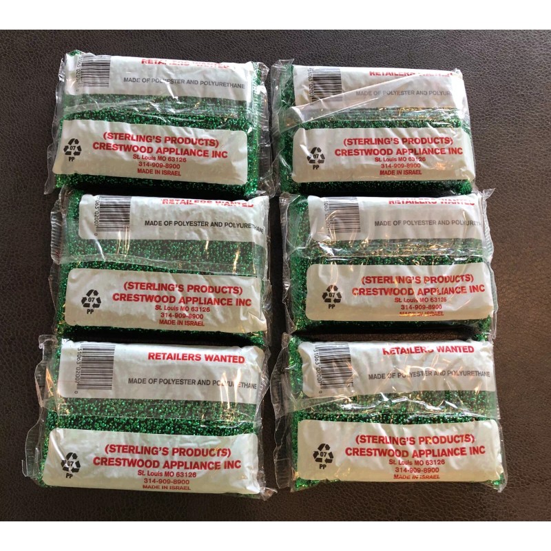 Sterling Set of 6 GREEN Sterling Non Scratch Scrubbers Sterling's