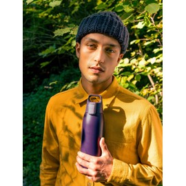 SIGG - Insulated Water Bottle - Shield Therm One Nocturne - Suitable For Carbonated Beverages - Leakproof - Dishwasher Safe - BPA Free - 90% Recycled Stainless Steel - Pink - 34 Oz