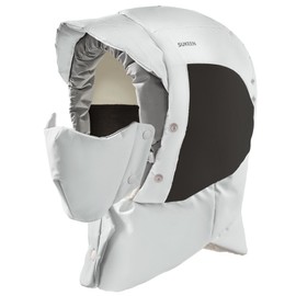 Sukeen Lightweight Trapper Hats for Women Men Waterproof Bomber Hats Windproof Winter Warm Hat with Ear Flaps and Mask White