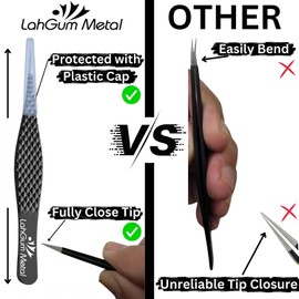 Super Sharp Pointed Tweezers Precision Splinter Removal, Ultra Plucking Fine Pointy Eyebrow Tweezers for Women & Men Facial Hair Chin Removal