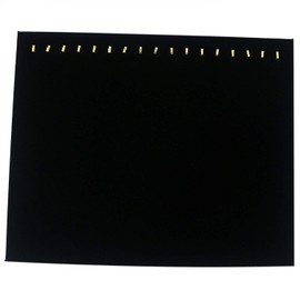 Jashem 17 Hooks Necklace Display Jewelry Tray Organizer Pad Showcase Display Case 14.7"x12"