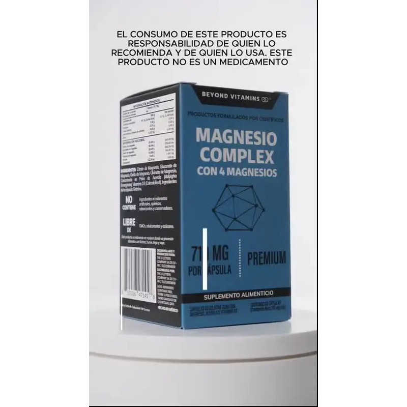 Beyond Vitamins Magnesio Complex Citrato De Magnesio Polvo, Glicinato De