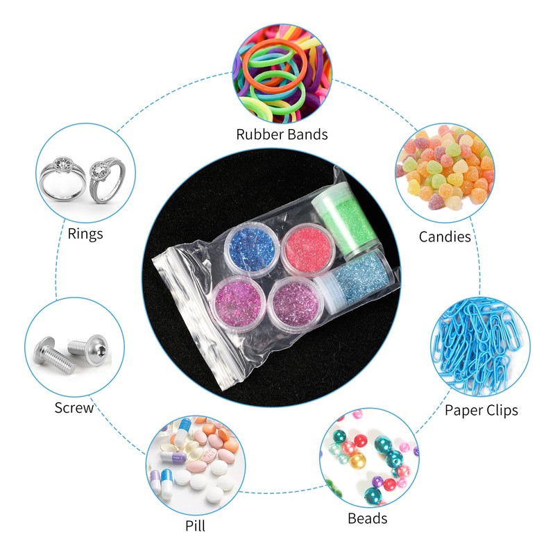 400PCS Small Plastic Bags, 3" x 4" Small Jewelry Bags