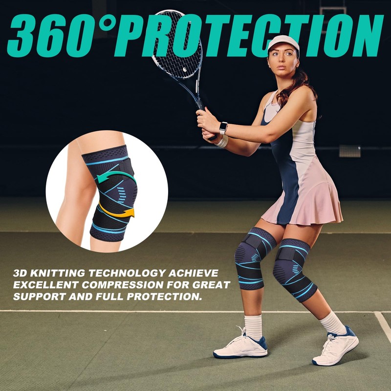Lexniush Knee Support for Men/Women, Compression Knee Support with Adjustable