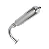 Exhaust Muffler Pipe Motorized Bicycle Engine Muffle Tailpipe Exhaust Pipe