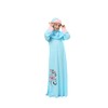 Girl's Prayer Islamic Dress Flower Printed Sleeve Cuffed Prayer Set