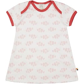 loud + proud Baby Girl Dress Print, GOTS Certified Children's Dress, rosé