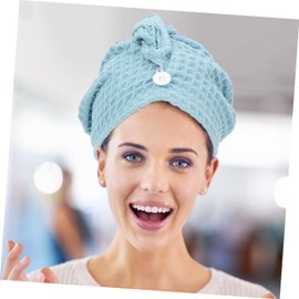 WOONEKY Dry Hair Cap for Women Super Absorbent Waffle Hair Wrap Quick-Drying for Shower Travel Daily Use Thickened Design to Reduce Breakage and Drying