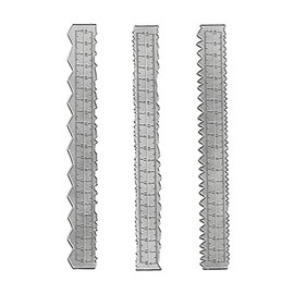 LGEGE Irregular Deckle Edge Ruler 3 Pcs Sets, 8.7 inch Paper Tearing Ruler for Cutting Paper to Wavy Line Jagged, Decorative Edges for Scrapbooking Décor