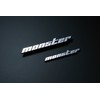 MONSTER SPORT ZZZE37 Plated Emblem No Pin Small 3.9 x