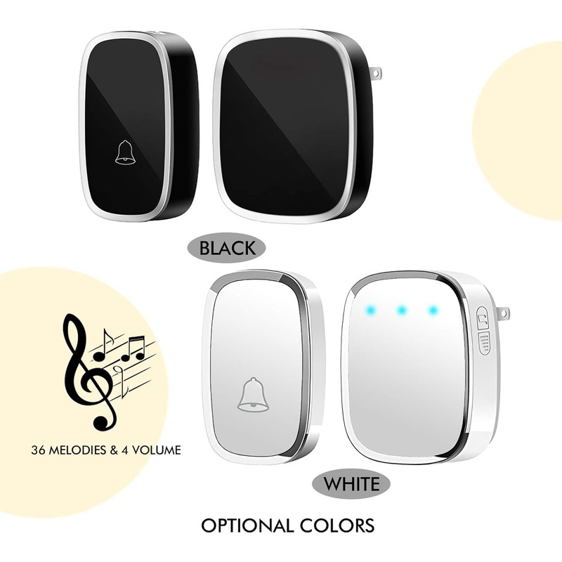 SK Depot® Ultra-Long Wireless Range Waterproof Wireless Doorbell Chime Kit
