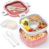 All-in-One Salad Container, 1200ML Large Salad Bowl, Bento Box Tray,