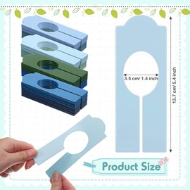 Sintuff 64 Pcs Hanging Closet Size Dividers Clothing Rack Dividers Rectangular Reusable Closet Separators for Clothing Racks Retail (Bright Color)