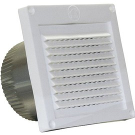 EX-EVML 04 4-Inch Diameter Micro Louver Eave Vent, White