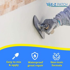 E-Z Patch 4 White Pool Tile Grout for DIY & Pro Repairs - Color Adjustable Grout Refresh (3 Pounds)