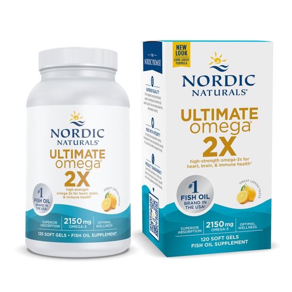 Nordic Naturals Ultimate Omega 2X - Omega for Heart, Brain & Immune Health 120Ct