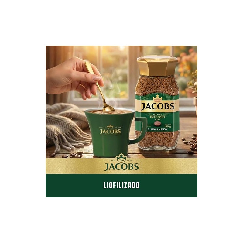 Jacobs Intenso 190g | Café Soluble Liofilizado | Instantáneo |