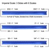 Kyuionty Architectural Scale Ruler 12 Inch, Imperial Scale Aluminum Laser-Etched