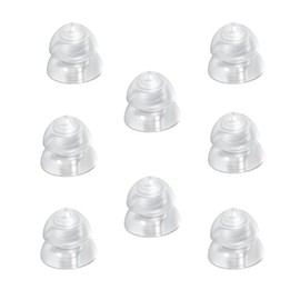 Hearing Aids Ear Domes, Eartips for Hearing Aids, Recommend for Vivtone Xpure or Other Similar Devices, Black, Large Size (L * 8)