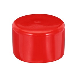 uxcell Rubber End Caps 100mm(4 inch) ID Vinyl Round Tube Bolt Cap Cover Screw Thread Protectors Red