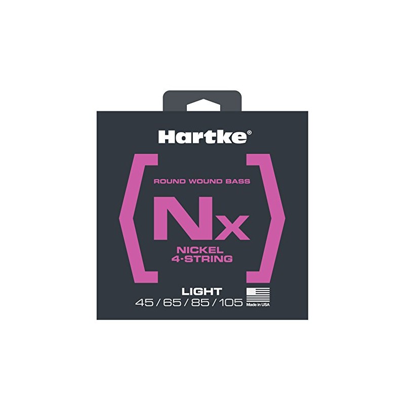 Hartke HSBNX445 NX Nickel Bass Guitar Strings, Light 4-String