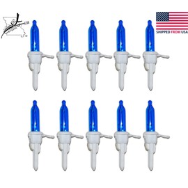 JL Missouri Parts & Misc. 10 3.4v LED White L1 Base Blue Mini Christmas Tree Lights Replacement Bulbs 0.068w. 3.4 Volt 0.068 Watt String Light