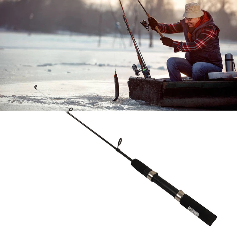 Mini Ice Fishing Rod Carbon Fiber with Ceramic Guide Ring