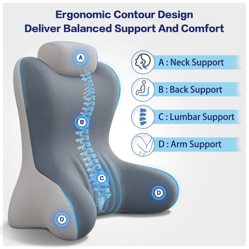 Reading Pillow for Sitting in Bed, 22 Inch