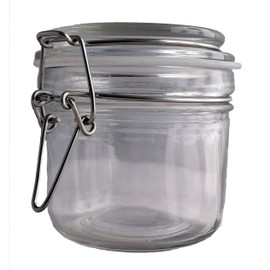 3ct. Premium 8oz Reusable Airtight Chefs Glass Spice and Salt Jar with Metal Clasp
