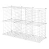 Whitmor Storage Cubes - Stackable Interlocking Wire Shelves - White