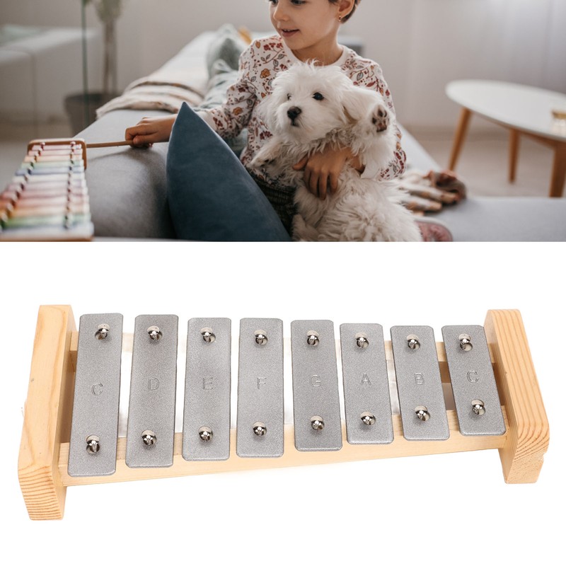8 Notes Xylophone Educational Children Toddler Kid 8 Keys Xylophone
