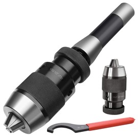Earl Diamond Super Heavy Duty 1/32"-1/2" Drill Chuck with R8 Shank Adapter Precision Integrated Keyless Drill Chuck (JT33)