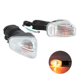 Turn Signal Light Lamp Fit For KAWASAKI ZX 6R Motorcycle Modification Accessories(Black&White)