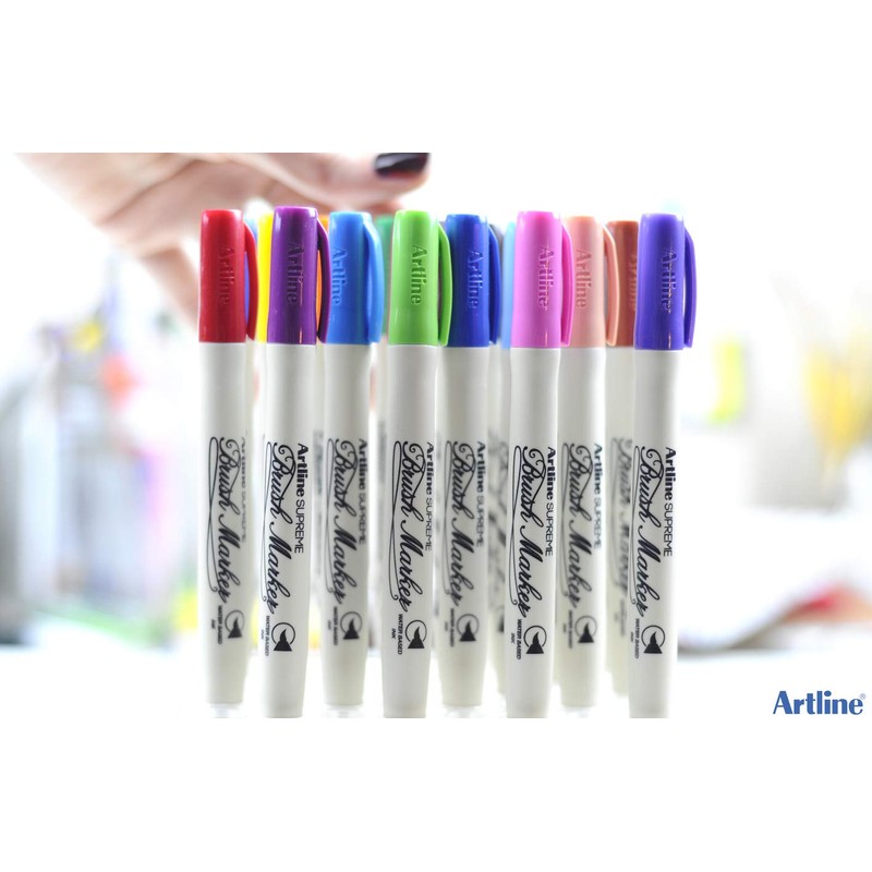 artline Royal Blue Supreme Brush Marker Pen