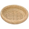Round Bread Baskets Bamboo Hand Woven Fruits Vegetable Storage Basket