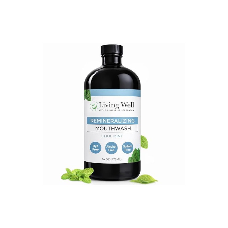 Living Well with Dr. Michelle Cool Mint Remineralizing Mouthwash |
