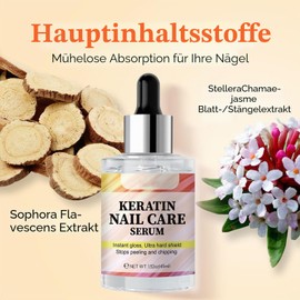 Nail Strengthener Serum, Keratin Serum, Natural Nail Oil, Moisturises and Softens Dry Cuticles, Nail Care Serum for Soothing