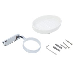 GRAVITA Jabonera de Cristal con Base